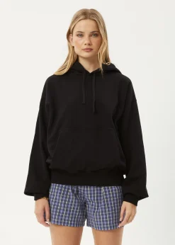 Sweaters & Hoodies|Outerwear<Afends Genesis - Boxy Hoodie Black