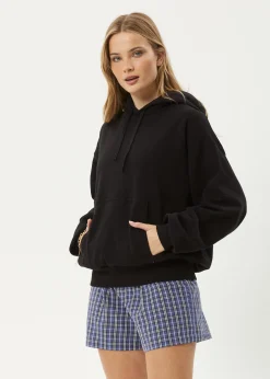Sweaters & Hoodies|Outerwear<Afends Genesis - Boxy Hoodie Black