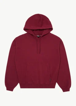 Sweaters & Hoodies|Outerwear<Afends Genesis  - Boxy Hoodie Washed Burgundy