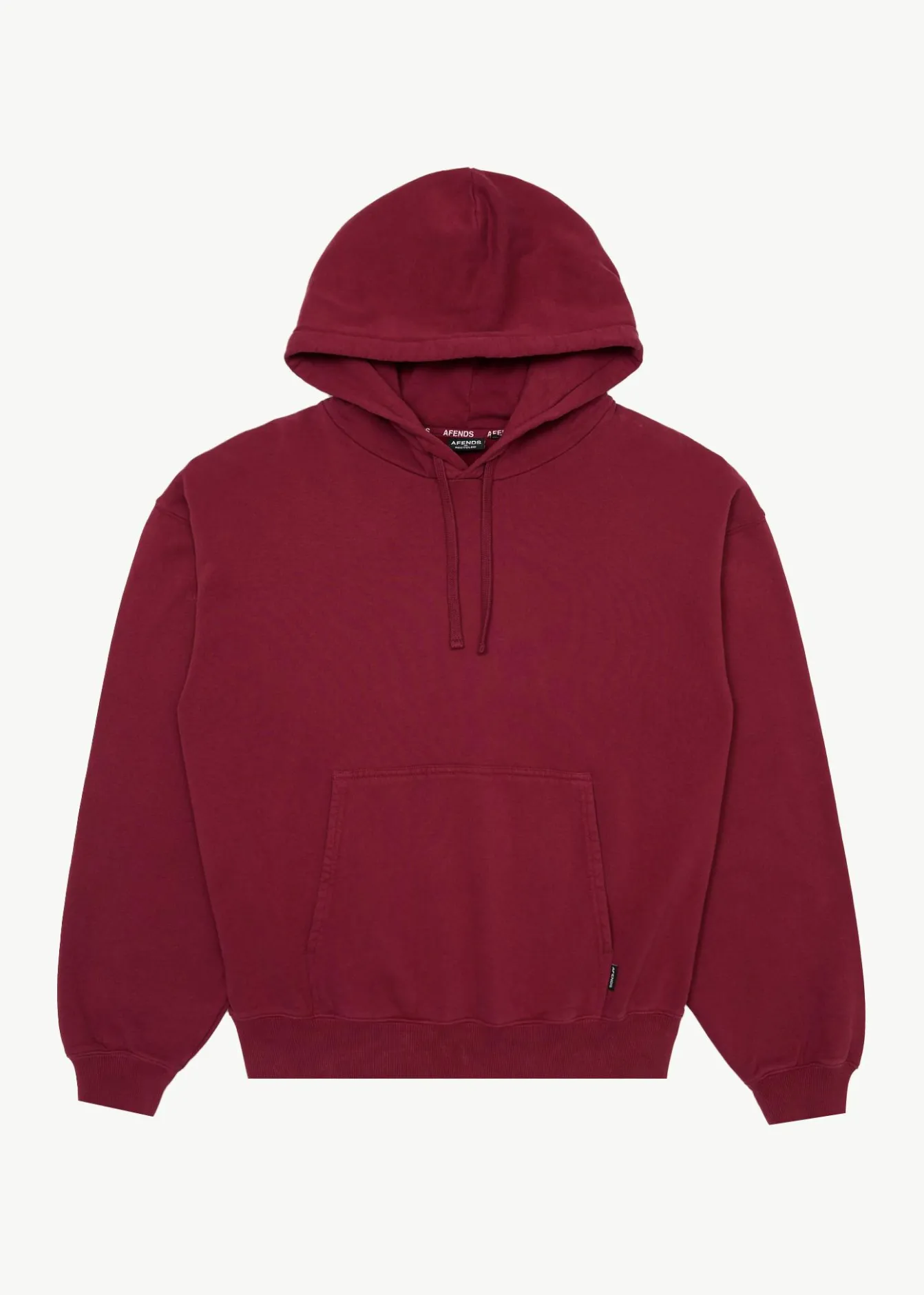 Sweaters & Hoodies|Outerwear<Afends Genesis - Boxy Hoodie Washed Burgundy