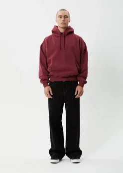 Sweaters & Hoodies|Outerwear<Afends Genesis - Boxy Hoodie Washed Burgundy