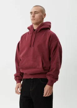 Sweaters & Hoodies|Outerwear<Afends Genesis - Boxy Hoodie Washed Burgundy