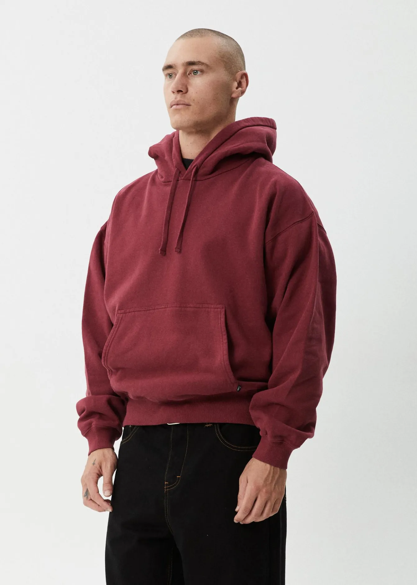 Sweaters & Hoodies|Outerwear<Afends Genesis - Boxy Hoodie Washed Burgundy
