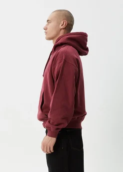 Sweaters & Hoodies|Outerwear<Afends Genesis - Boxy Hoodie Washed Burgundy