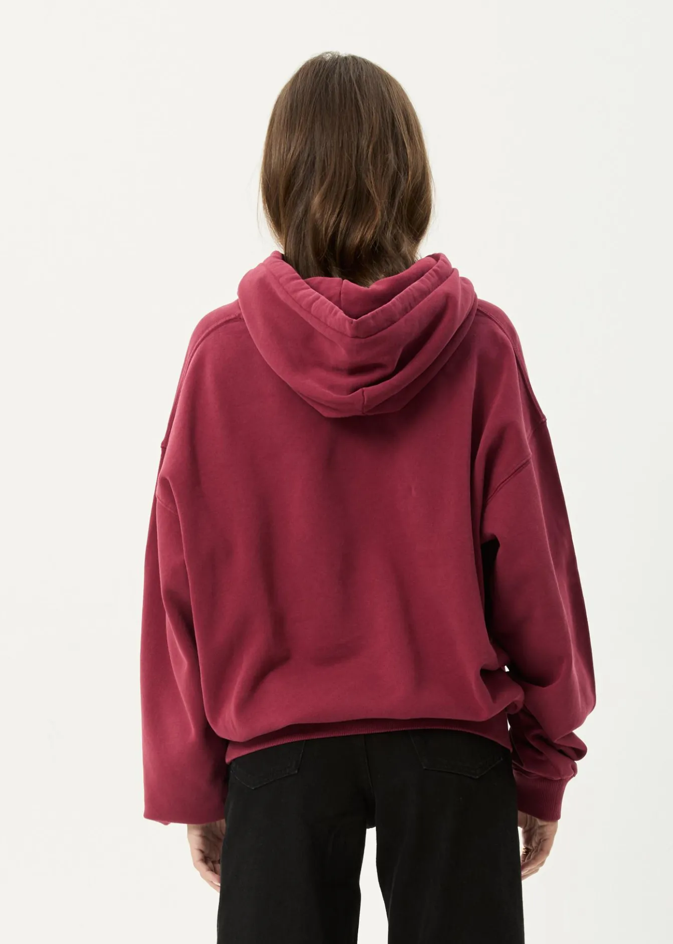 Sweaters & Hoodies|Outerwear<Afends Genesis - Boxy Hoodie Washed Burgundy