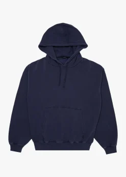 Sweaters & Hoodies|Outerwear<Afends Genesis  - Boxy Hoodie Washed Deep Sea