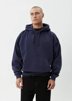 Sweaters & Hoodies|Outerwear<Afends Genesis - Boxy Hoodie Washed Deep Sea