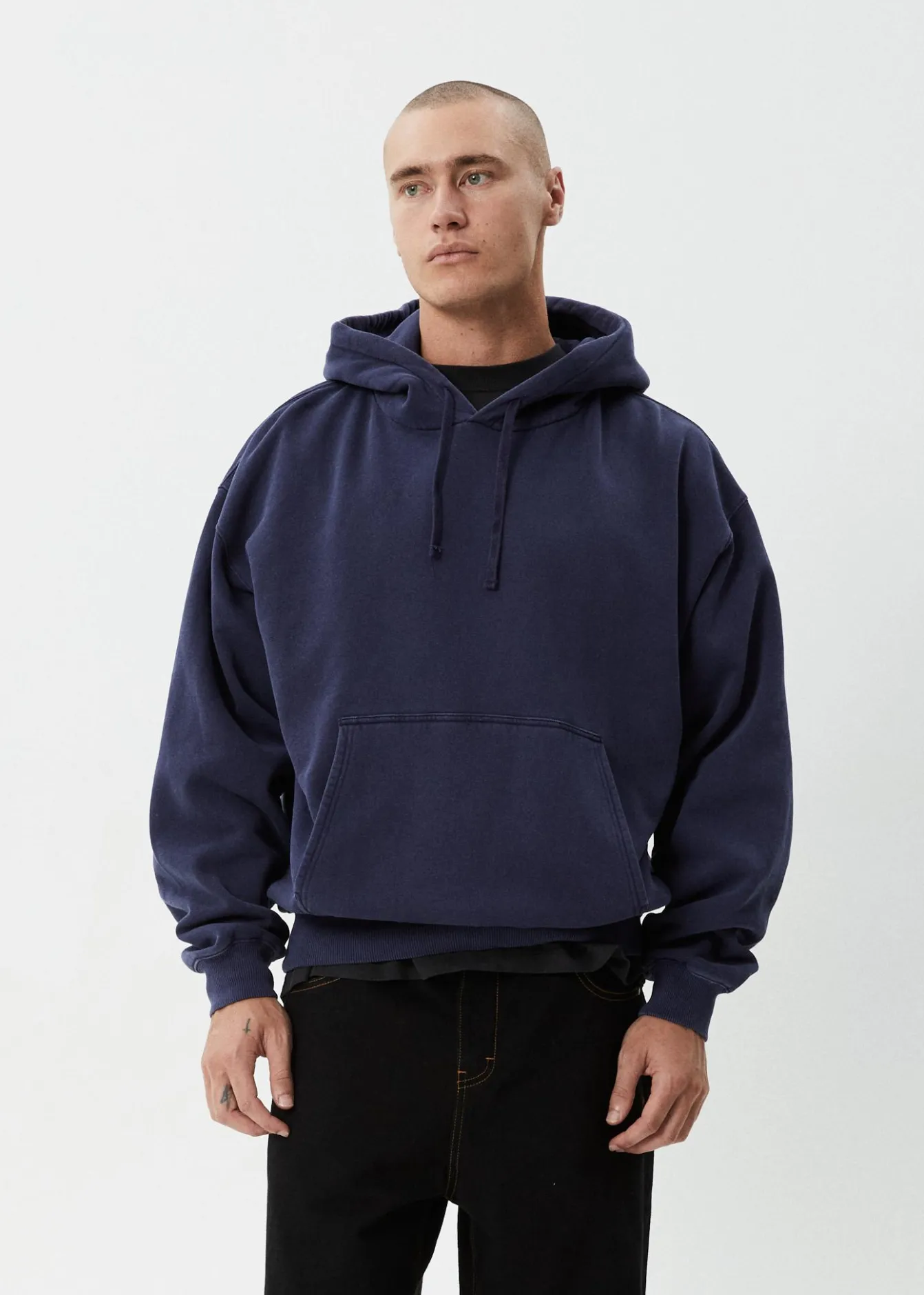 Sweaters & Hoodies|Outerwear<Afends Genesis - Boxy Hoodie Washed Deep Sea