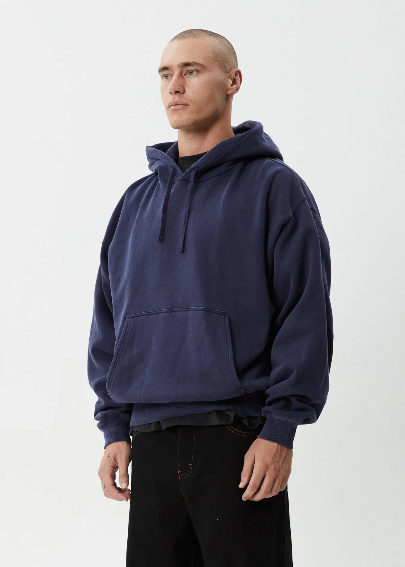 Sweaters & Hoodies|Outerwear<Afends Genesis - Boxy Hoodie Washed Deep Sea