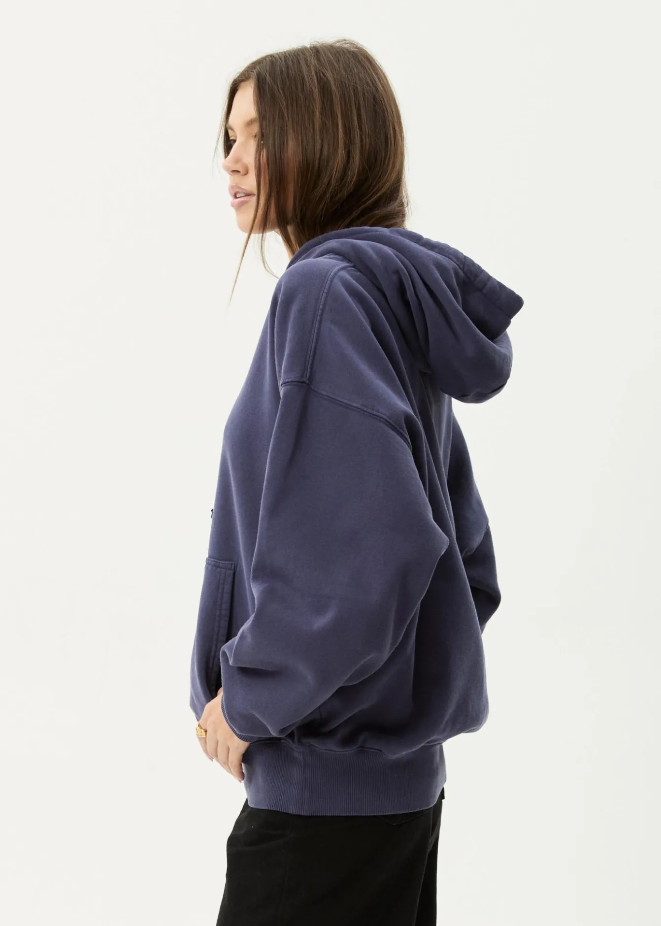 Sweaters & Hoodies|Outerwear<Afends Genesis - Boxy Hoodie Washed Deep Sea