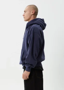 Sweaters & Hoodies|Outerwear<Afends Genesis - Boxy Hoodie Washed Deep Sea