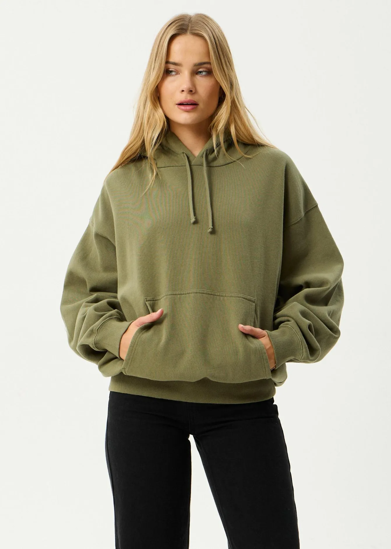 Sweaters & Hoodies|Outerwear<Afends Genesis - Boxy Hoodie Military