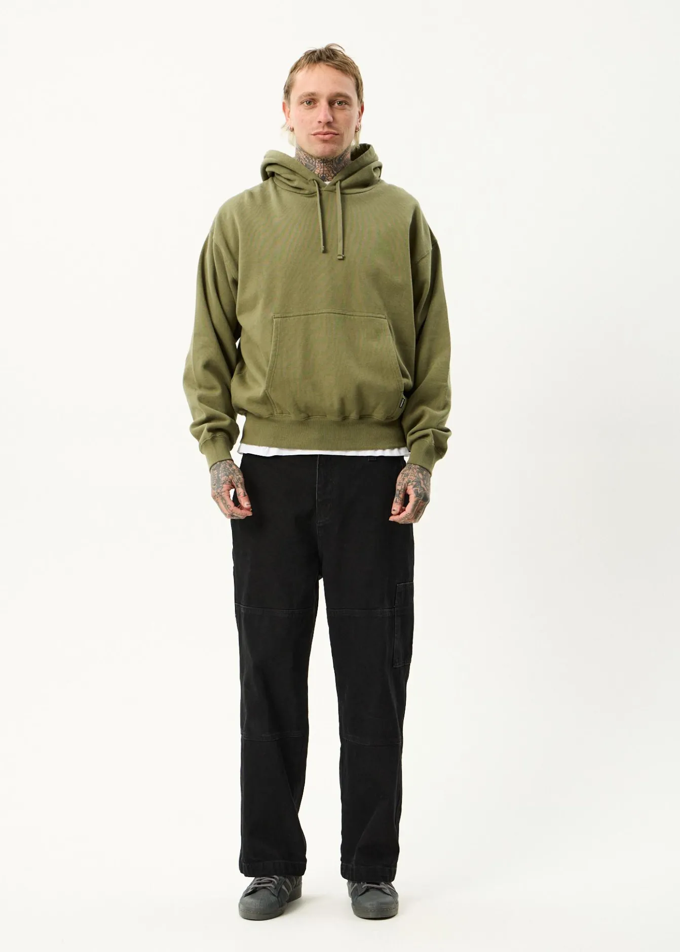 Sweaters & Hoodies|Outerwear<Afends Genesis - Boxy Hoodie Military
