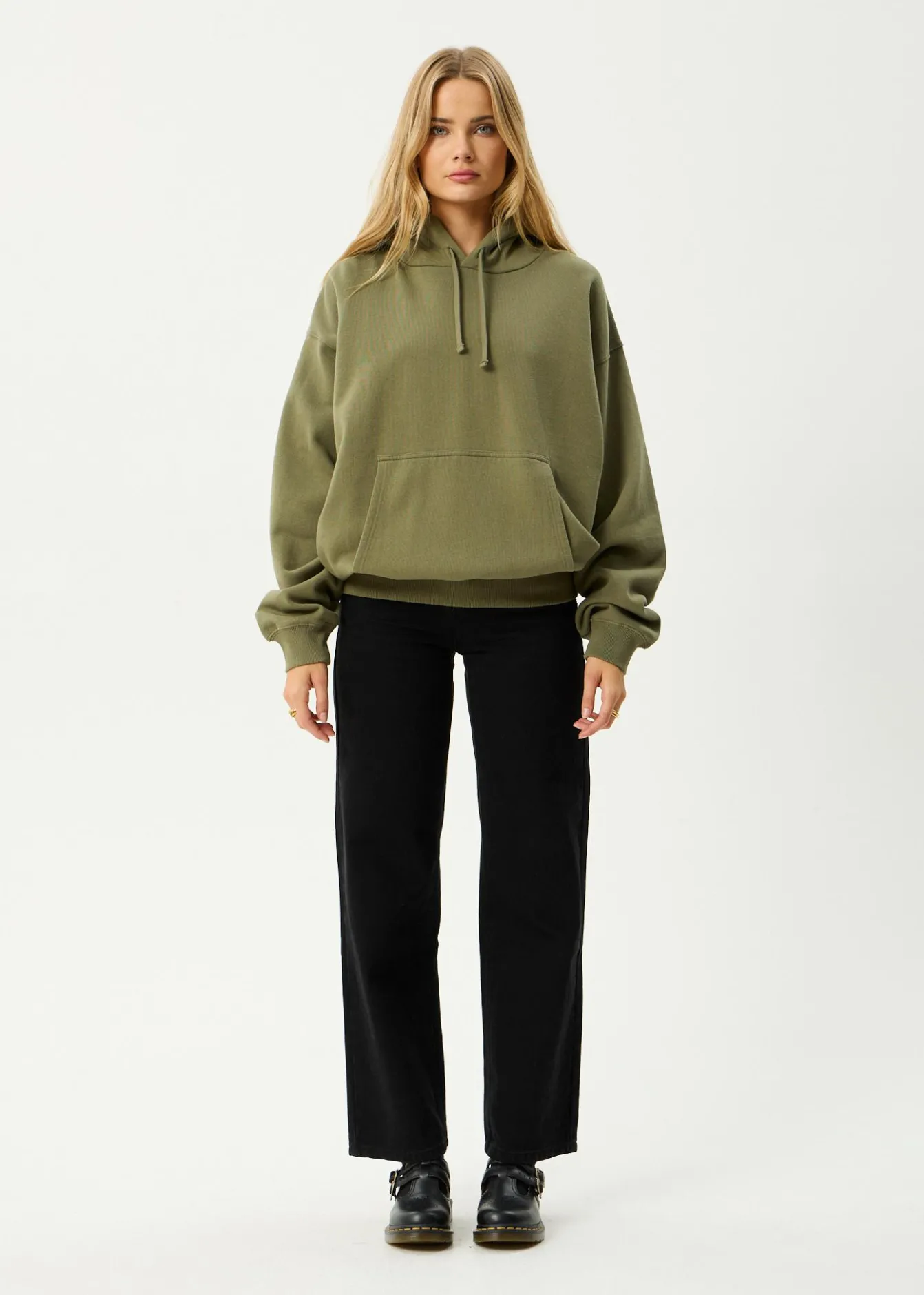 Sweaters & Hoodies|Outerwear<Afends Genesis - Boxy Hoodie Military