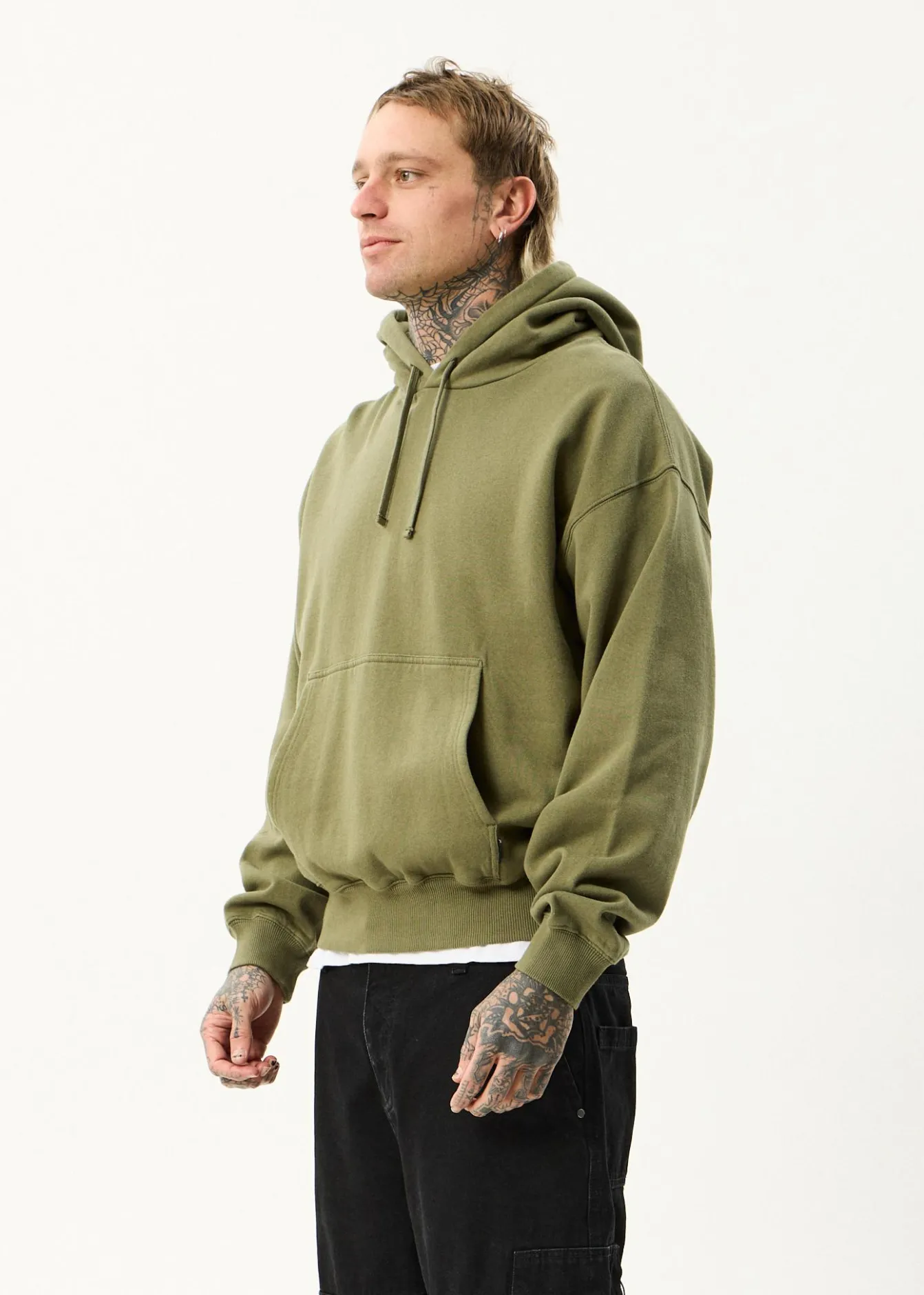 Sweaters & Hoodies|Outerwear<Afends Genesis - Boxy Hoodie Military