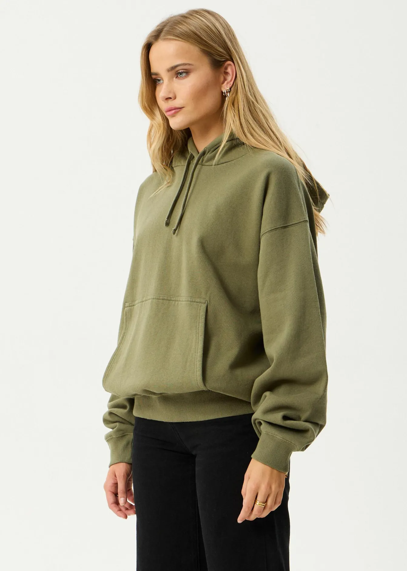 Sweaters & Hoodies|Outerwear<Afends Genesis - Boxy Hoodie Military