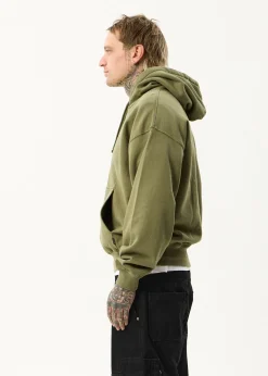 Sweaters & Hoodies|Outerwear<Afends Genesis - Boxy Hoodie Military