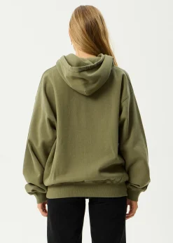 Sweaters & Hoodies|Outerwear<Afends Genesis - Boxy Hoodie Military
