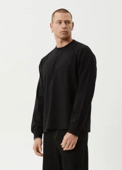 Long Sleeve<Afends Genesis  - Boxy Long Sleeve Tee Black