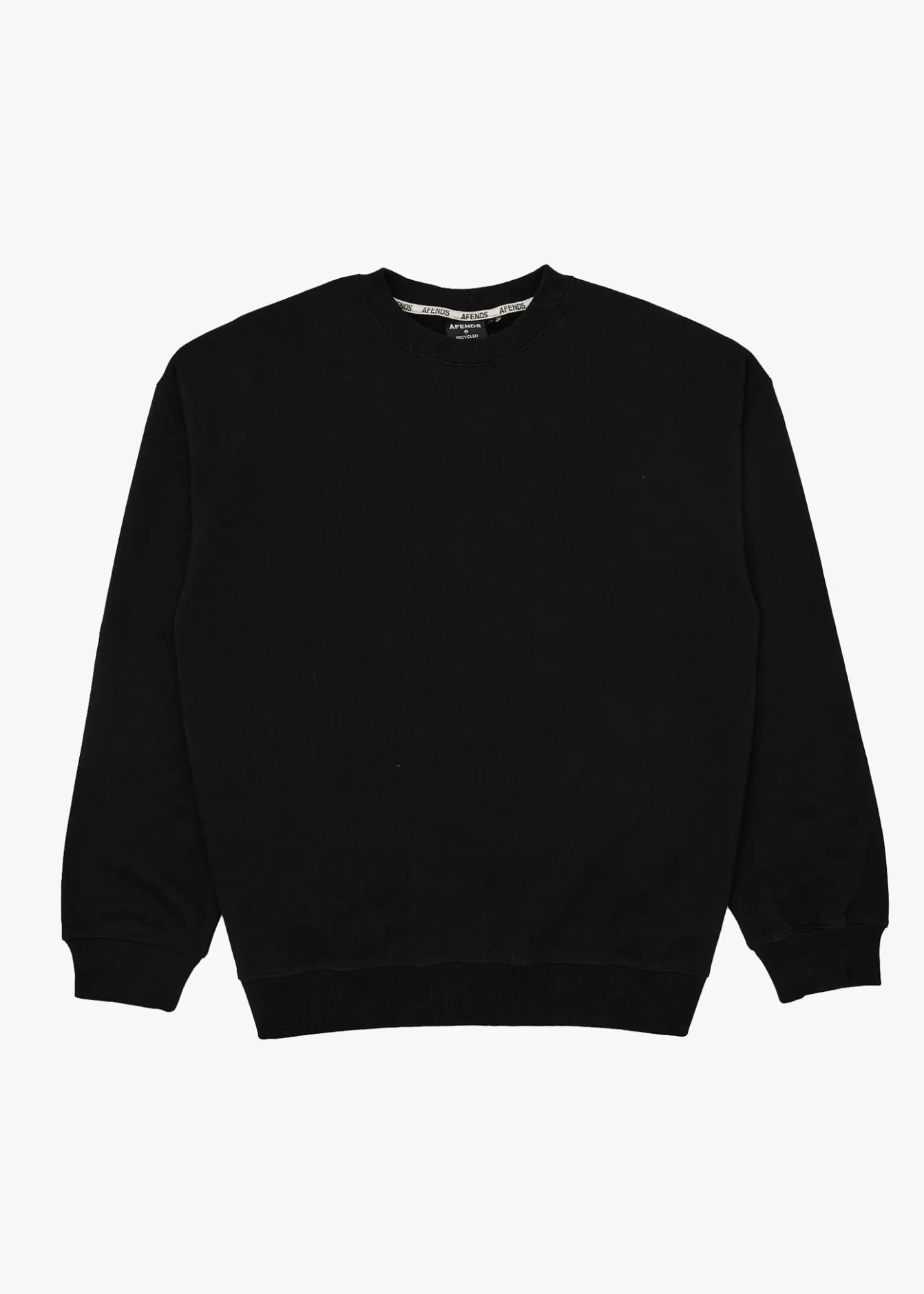 Sweaters & Hoodies|Long Sleeve<Afends Genesis - Crew Neck Jumper Black