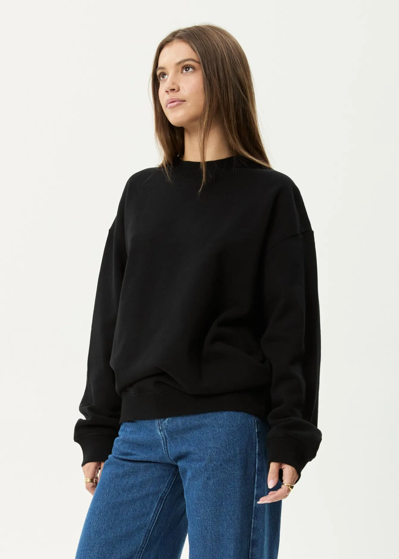 Sweaters & Hoodies|Long Sleeve<Afends Genesis - Crew Neck Jumper Black
