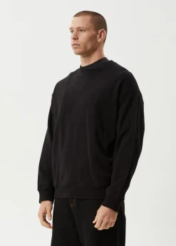 Sweaters & Hoodies|Long Sleeve<Afends Genesis - Crew Neck Jumper Black