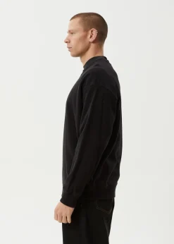 Sweaters & Hoodies|Long Sleeve<Afends Genesis - Crew Neck Jumper Black