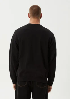 Sweaters & Hoodies|Long Sleeve<Afends Genesis - Crew Neck Jumper Black