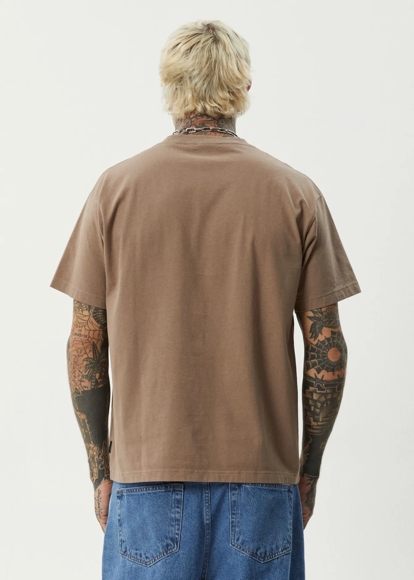 Tees & Shirts|T-Shirts<Afends Genesis - Heavyweight Boxy Tee Fossil