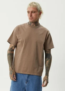 Tees & Shirts|T-Shirts<Afends Genesis - Heavyweight Boxy Tee Fossil