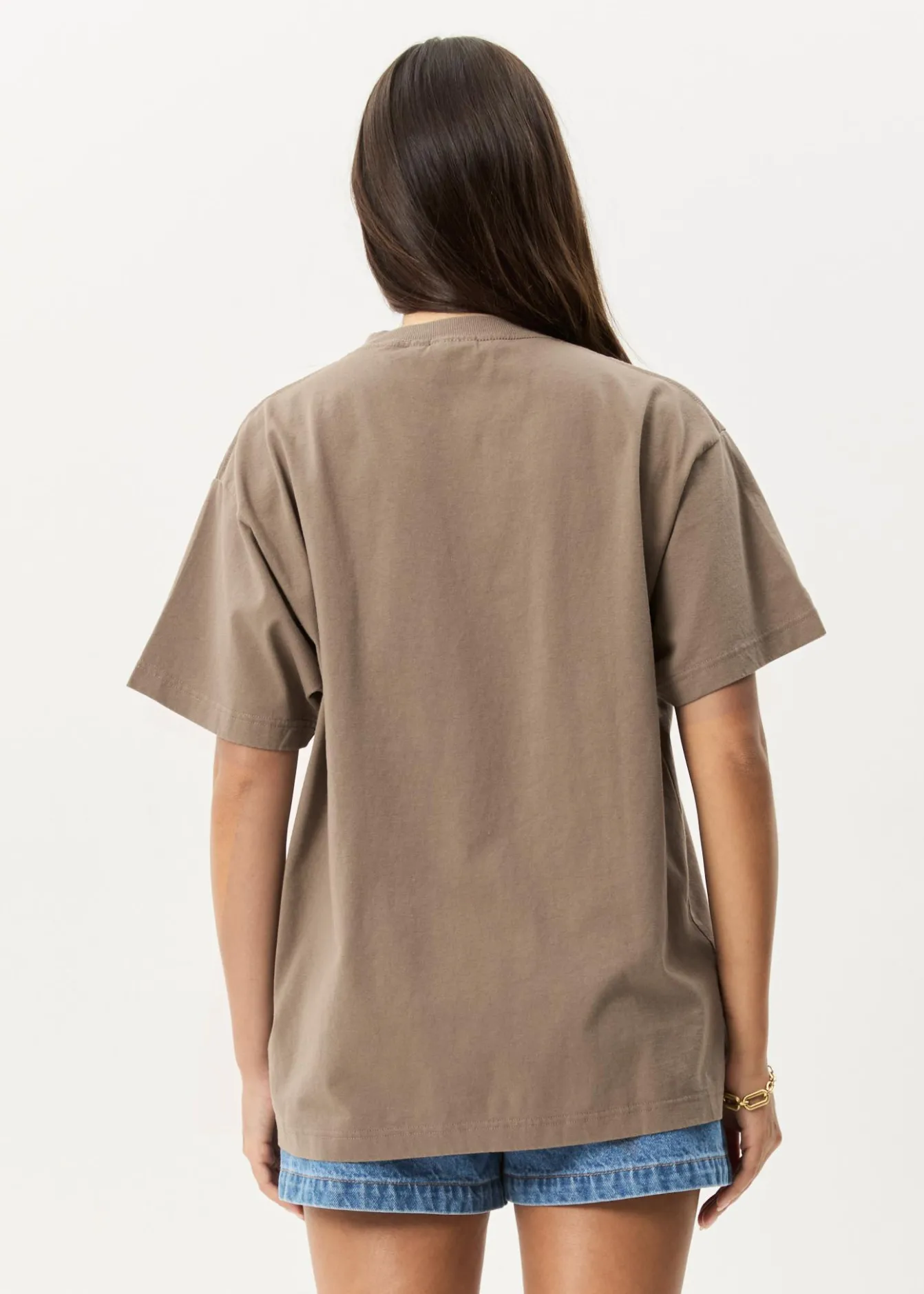 Tees & Shirts|T-Shirts<Afends Genesis - Heavyweight Boxy Tee Fossil