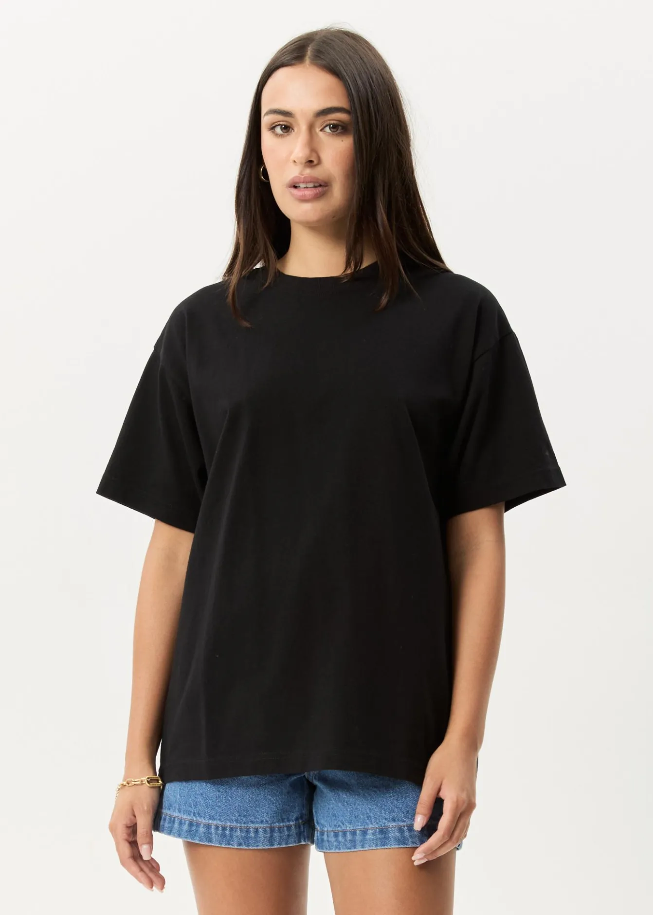 T-Shirts|Tees & Shirts<Afends Genesis - Heavyweight Boxy Tee Black