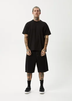 T-Shirts|Tees & Shirts<Afends Genesis - Heavyweight Boxy Tee Black