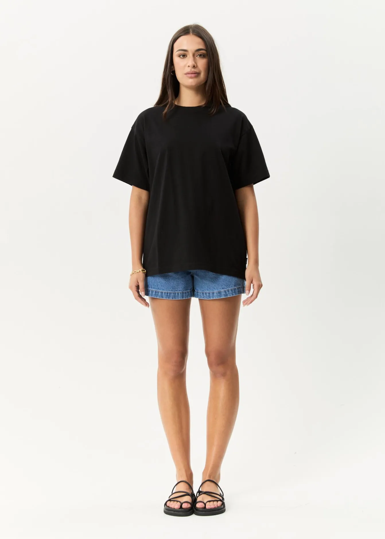 T-Shirts|Tees & Shirts<Afends Genesis - Heavyweight Boxy Tee Black
