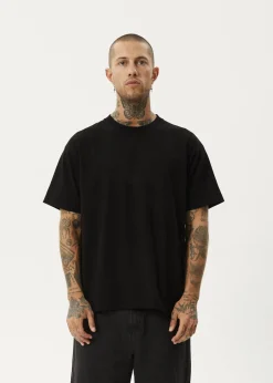 T-Shirts|Tees & Shirts<Afends Genesis - Heavyweight Boxy Tee Black