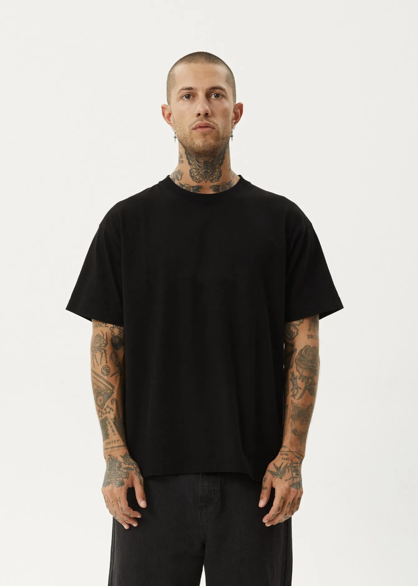 T-Shirts|Tees & Shirts<Afends Genesis - Heavyweight Boxy Tee Black