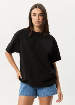T-Shirts|Tees & Shirts<Afends Genesis - Heavyweight Boxy Tee Black