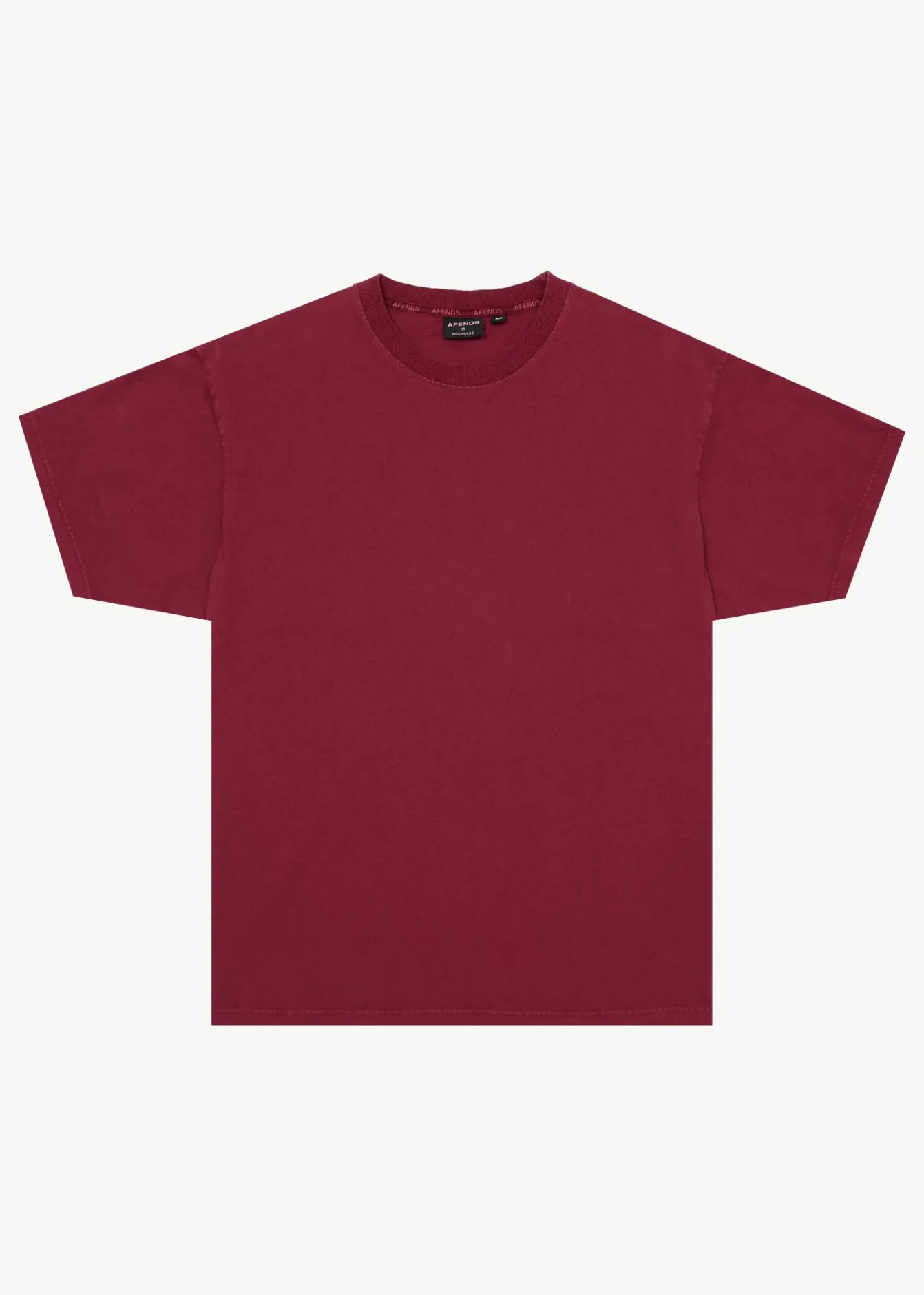 T-Shirts|Tees & Shirts<Afends Genesis - Heavyweight Boxy Tee Washed Burgundy