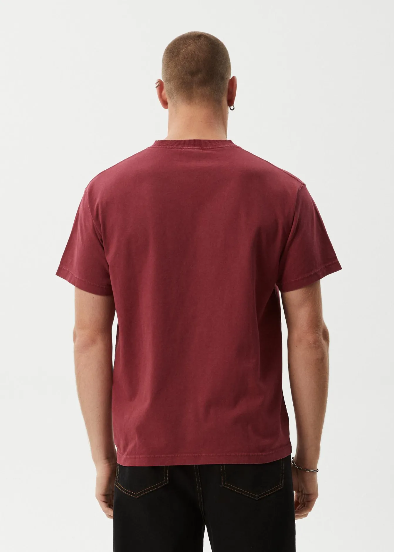 T-Shirts|Tees & Shirts<Afends Genesis - Heavyweight Boxy Tee Washed Burgundy