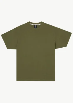 T-Shirts|Tees & Shirts<Afends Genesis  - Heavyweight Boxy Tee Military
