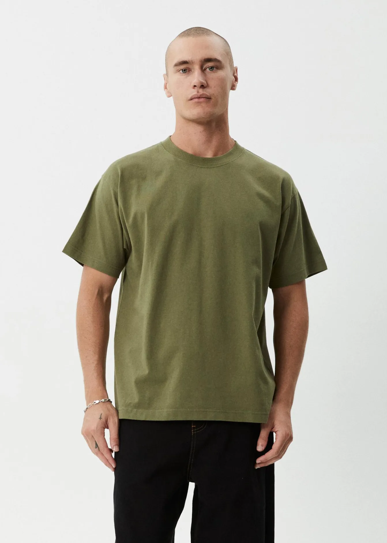 T-Shirts|Tees & Shirts<Afends Genesis - Heavyweight Boxy Tee Military