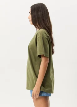 T-Shirts|Tees & Shirts<Afends Genesis - Heavyweight Boxy Tee Military