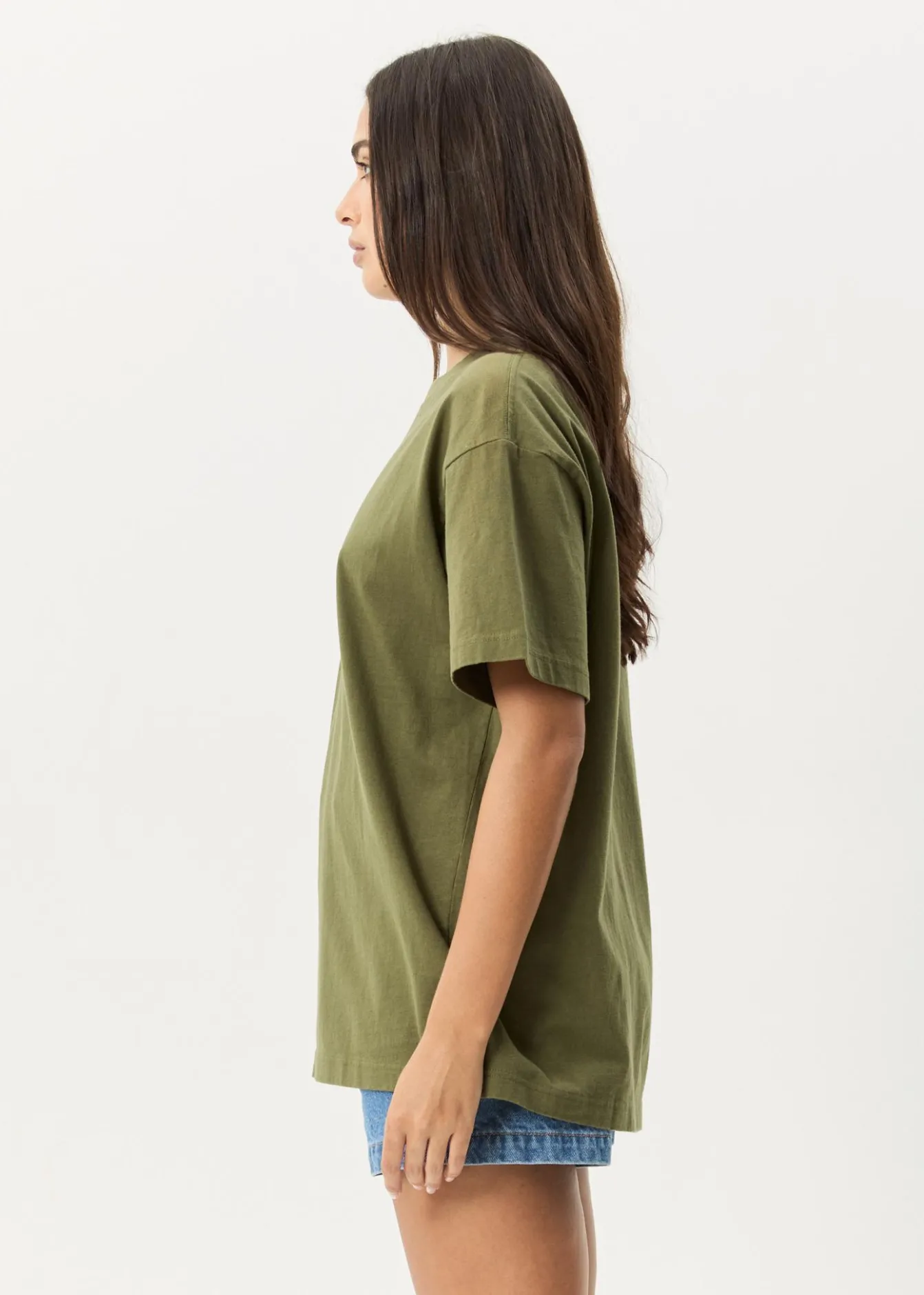T-Shirts|Tees & Shirts<Afends Genesis - Heavyweight Boxy Tee Military