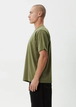 T-Shirts|Tees & Shirts<Afends Genesis - Heavyweight Boxy Tee Military