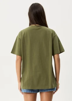 T-Shirts|Tees & Shirts<Afends Genesis - Heavyweight Boxy Tee Military