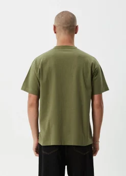 T-Shirts|Tees & Shirts<Afends Genesis - Heavyweight Boxy Tee Military
