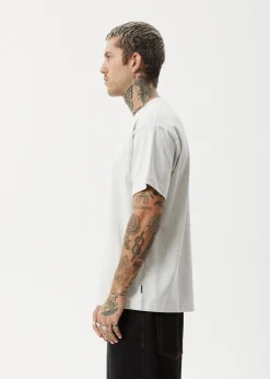 T-Shirts<Afends Genesis - Heavyweight Boxy Tee Grey Marle