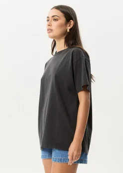 T-Shirts|Tees & Shirts<Afends Genesis - Heavyweight Boxy Tee Stone Black