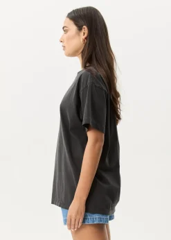 T-Shirts|Tees & Shirts<Afends Genesis - Heavyweight Boxy Tee Stone Black