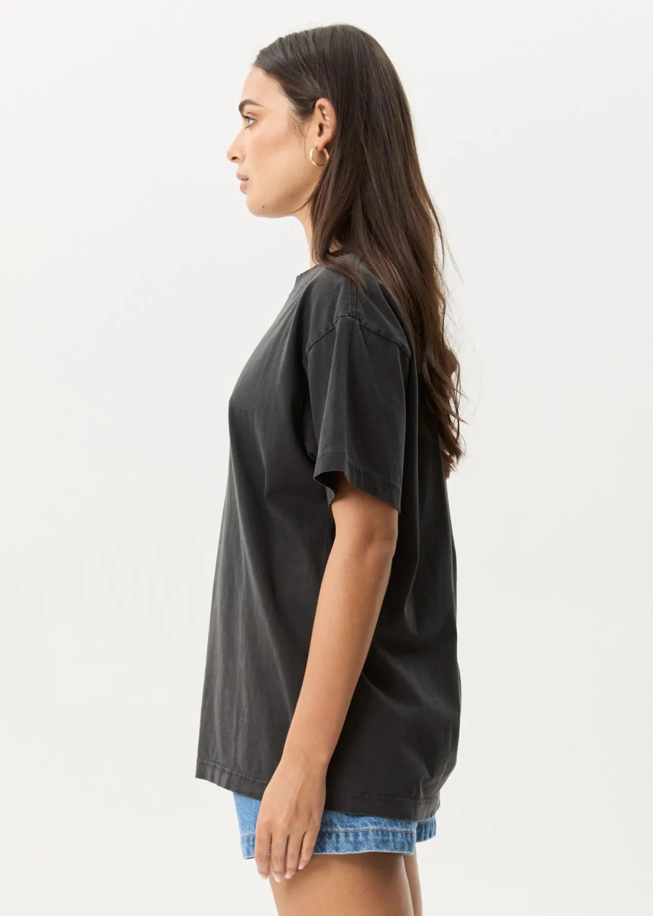 T-Shirts|Tees & Shirts<Afends Genesis - Heavyweight Boxy Tee Stone Black